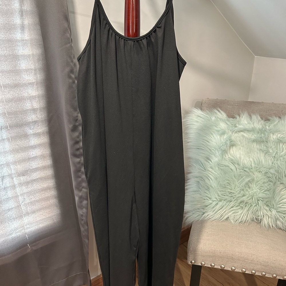 Wide Leg Black Jumpsuit